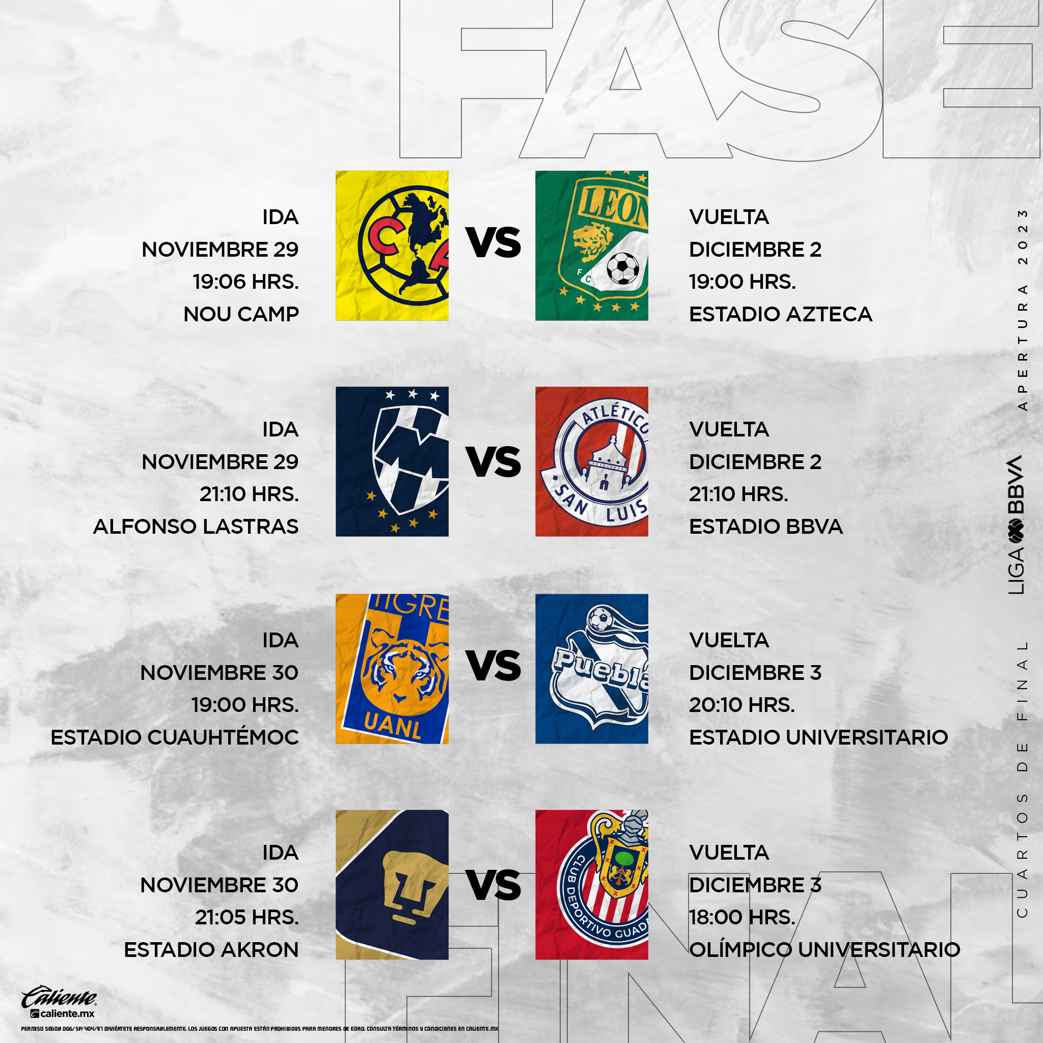 Liga Mx Program Schedules And Channels To Watch The Quarterfinals