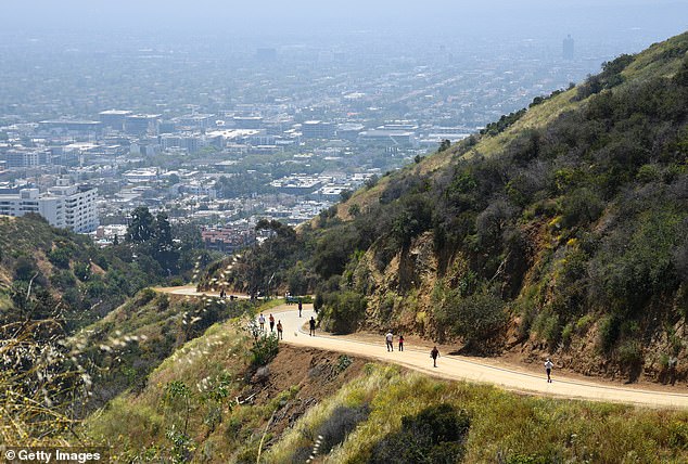 It is located in Runyon Canyon Park in Hollywood, a popular tourist destination