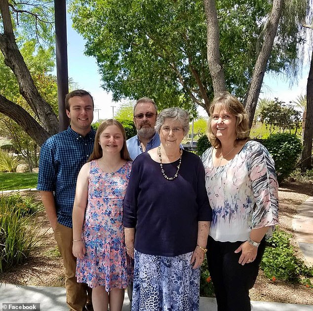 Burke (pictured front left in 2017) volunteered at a crèche at his church before the incident