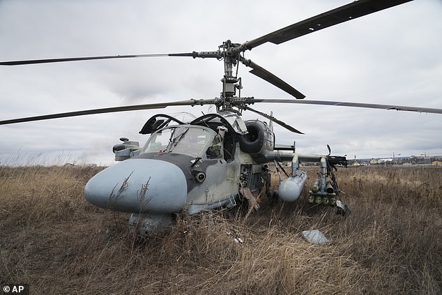 Five helicopters were shot down or destroyed in the Gostomel area, including one that was forced to make an emergency landing under heavy fire after Ukrainian forces recaptured the airport.