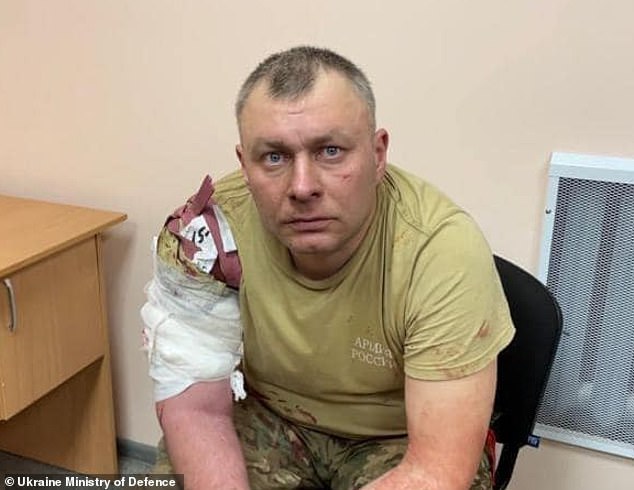 Another 74 Russian soldiers have been captured after surrendering to Ukrainian soldiers, the commander-in-chief of the Ukrainian armed forces said with a photo of a man with a bandaged arm and a bloody uniform that appeared to read 