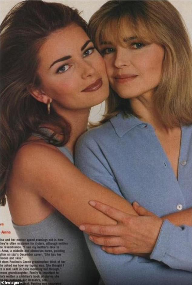 The supermodel has remained close with his mother Anna, a former midwife.  The mother and daughter are depicted posing together in an editorial image