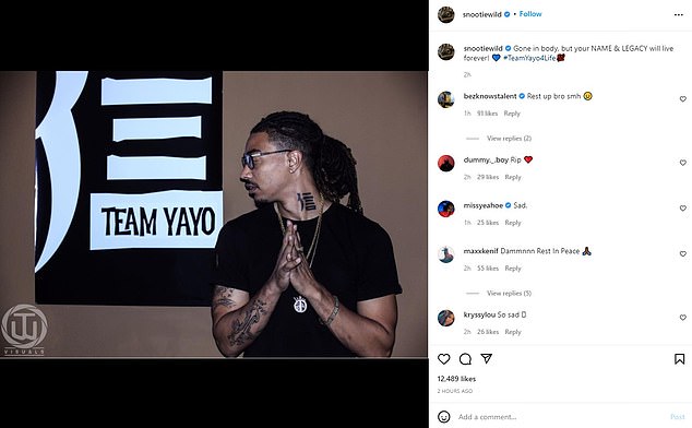 Pictured: The rapper's latest Instagram post showing how to pray