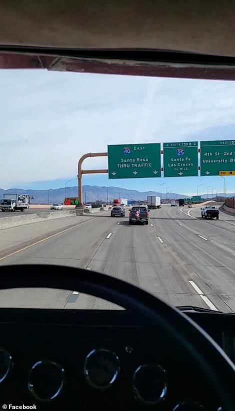 The People's Convoy was traveling I-40 eastbound on Friday