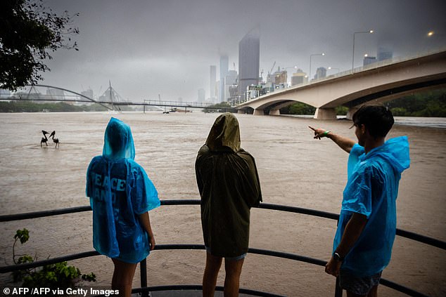 Severe warnings are in place for Brisbane, Logan, and Moreton with water levels already worse than the 2011 and 2013 floods in several areas including Gympie (pictured, the Brisbane River)