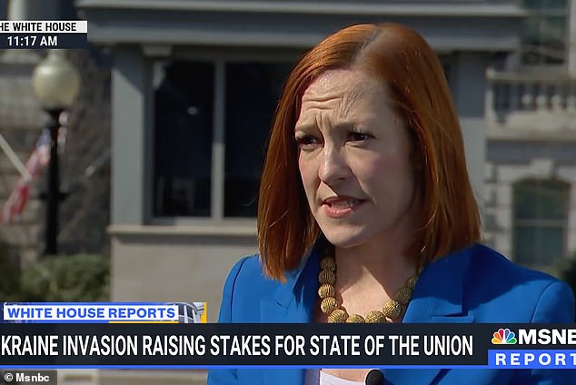 Psaki rejects the imposition of a no fly zone over Ukraine