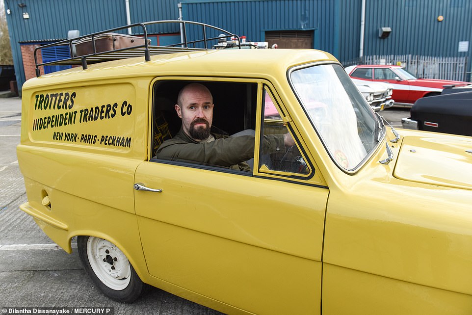 The 42-year-old from Moss Side, Manchester also owns three yellow three-wheeled vans from the BBC sitcom Only Fools and Horses, and one of them was even driven by Sir David Jason for Channel 4's Great British Inventions.