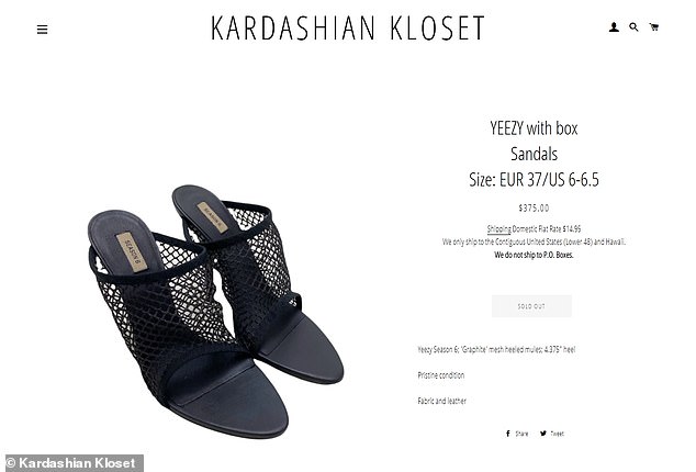 Wow!  The 41-year-old reality billionaire star smacks plaid mesh heels on her family's Kardashian Kloset website.