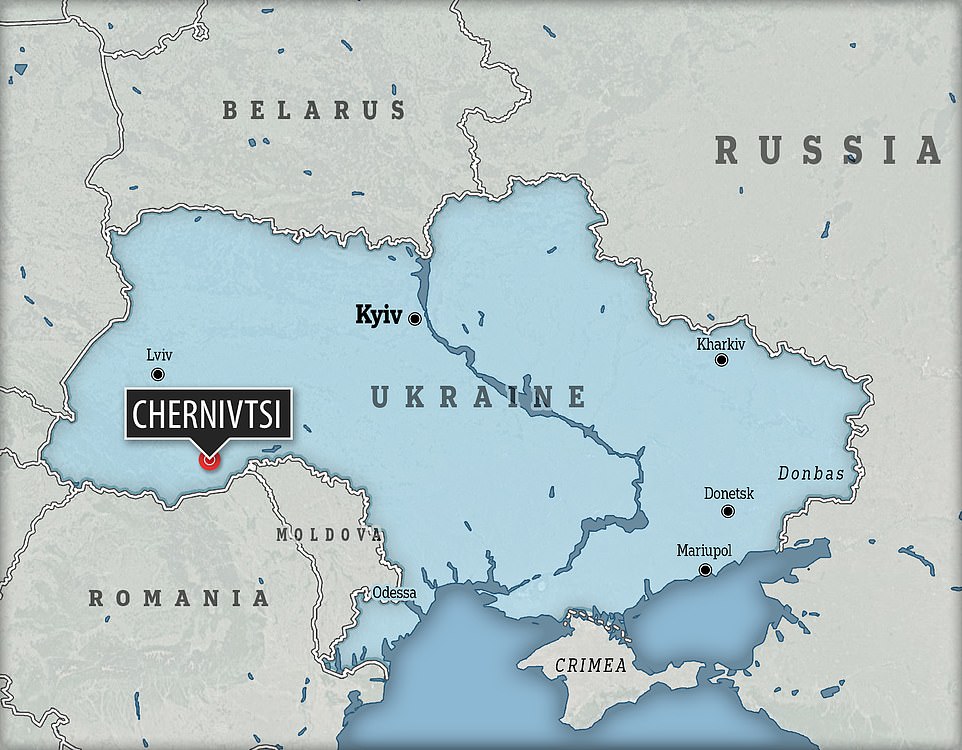 Chernivtsi is only an hour away from the border and has become a hub for refugees hoping to reach Romania.