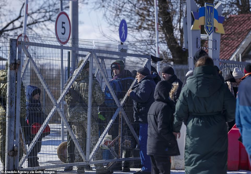 Vernikov said she often stood in line for a ticket to get a loaf of bread or a gallon of milk with her grandfather, on the left, and went to the well for fresh water with her grandmother, on the right.