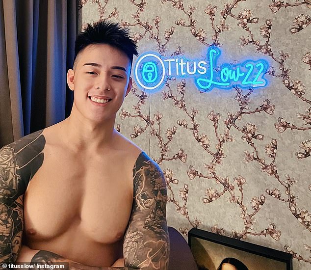 Hard times: Singapore's most successful OnlyFans creator, Titus Lowe (pictured), faces jail time after being charged under the country's obscenity laws.