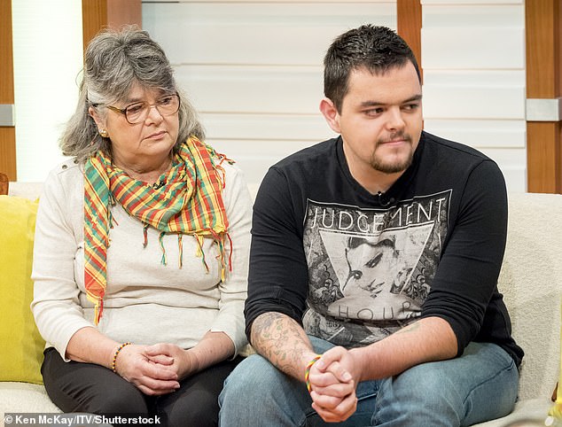 Aiden, from Newark in Nottinghamshire, was a 22-year-old caregiver with some security experience when he was so outraged by the Islamic State takeover of Syria in 2015 that he left the UK and joined the Kurdish YPG.  Pictured: Aiden appears on Good Morning Britain.