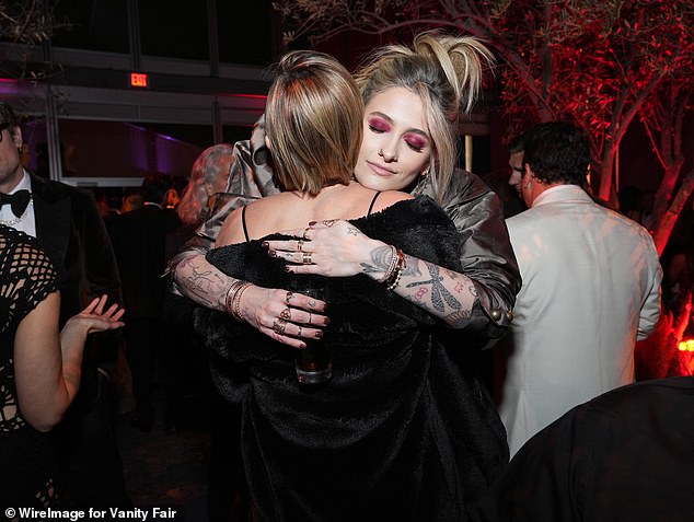 Like Besties: And Paris hugged the blonde star, who has appeared in TV and films