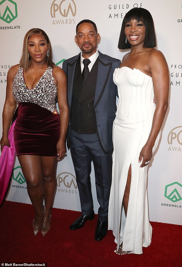 Serena And Venus Williams Join King Richard's Will Smith For The 33rd