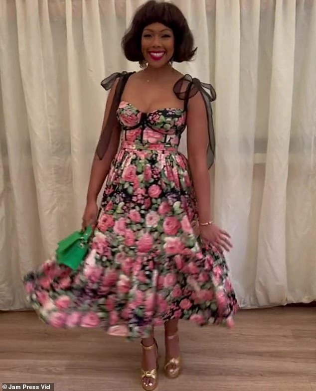 Woman goes viral by creating 5 designer curtain dress