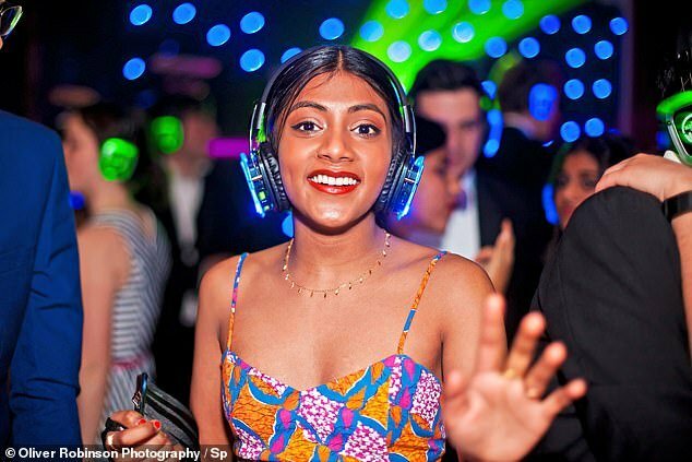 Bridgerton actress Charithra Chandran pictured having fun at black tie