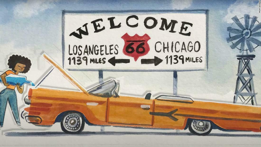 The new Google Doodle celebrates the legendary Route 66