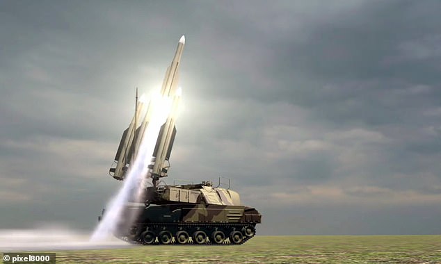 The Buk missile is fired by the Dutch investigators in an animated replica