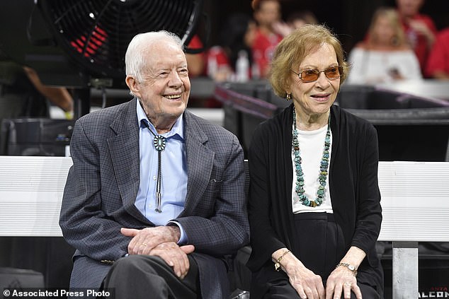 Carter here in 2018 with his wife Rosalynn, to whom he has been married for 76 years