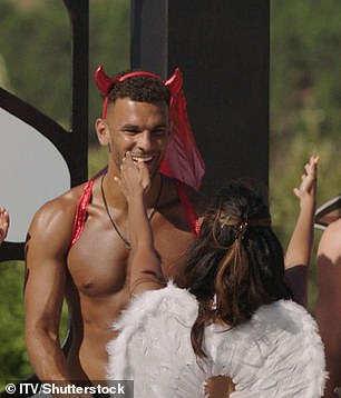 Disguised: When the islanders leave the mansion, the boys are dressed up as naughty devils in red shorts and devil horns