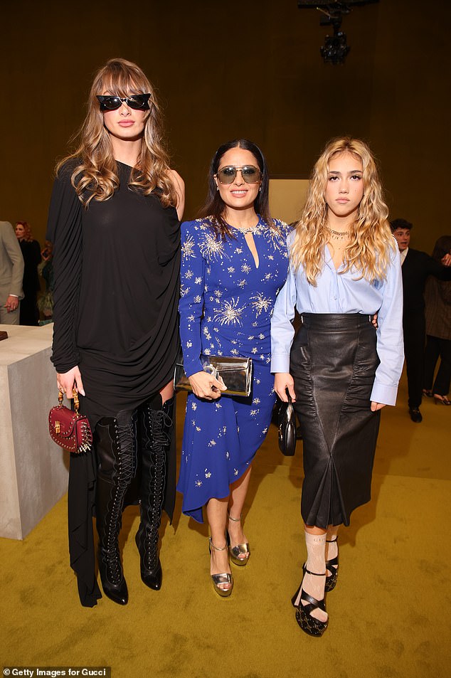 Salma Hayek's Daughter Valentina Pinault, 15, Attends The Gucci Show ...