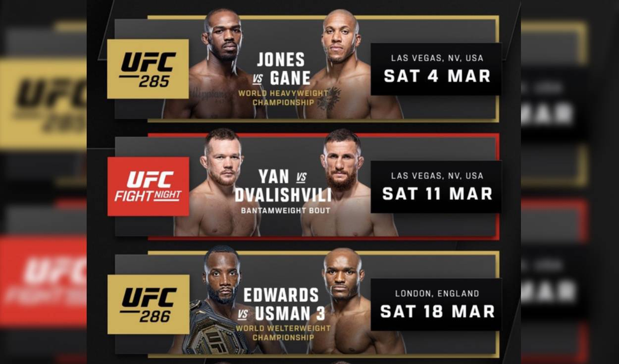 UFC Calendar 2023 Dates, Times And Broadcast Channels To Watch The