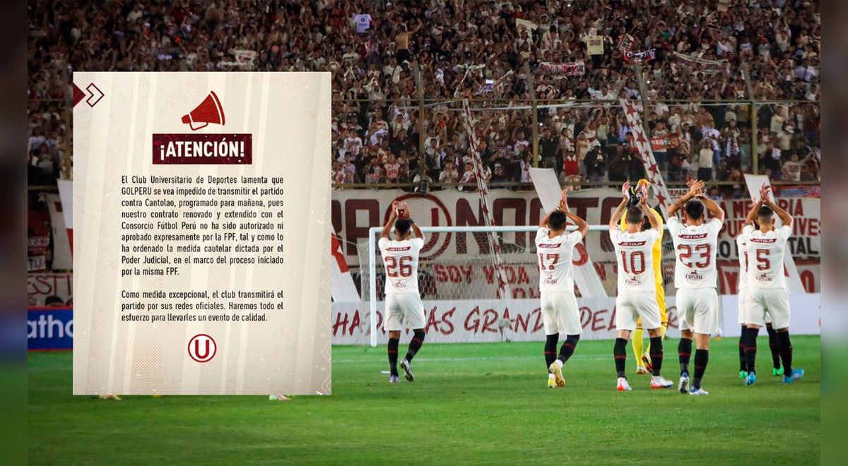 Universitario will televise a duel against Cantolao on YouTube due