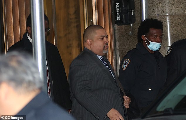 Manhattan District Attorney Alvin Bragg exits the Manhattan Courthouse March 30, 2023 in New York City after filing an indictment against Trump