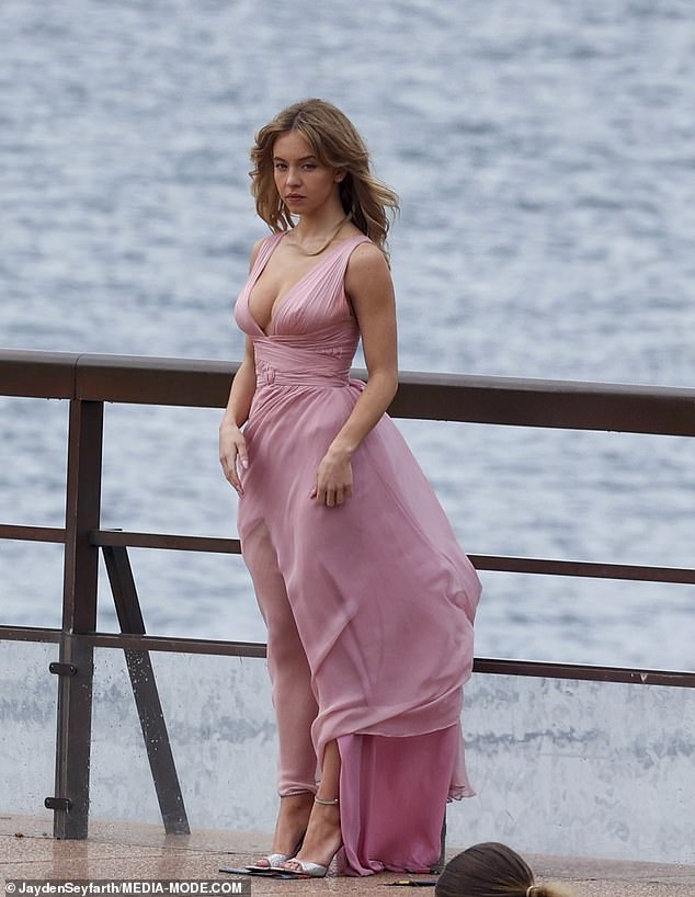 Euphoria star Sydney Sweeney is suffering from a wardrobe malfunction