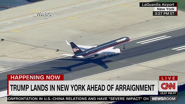 Trump landed in New York Monday afternoon before his motorcade made the journey to his home in the heart of the Big Apple