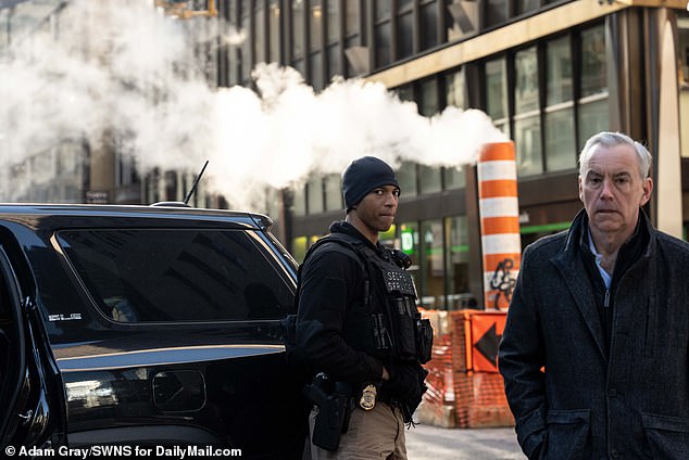 New York braces itself for possible protests.  Police began building barricades along the sidewalk edges around Trump Tower and the Manhattan Criminal Court building