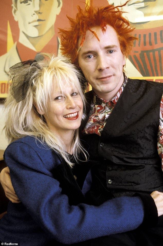 Lydon, 67, recently admitted life without the publishing heiress, his 44-year-old wife, was unthinkable.  They are pictured together in the late 1970's