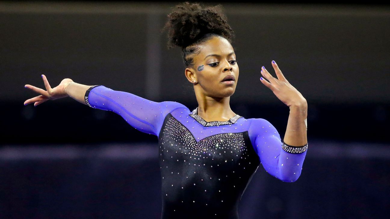 Floridas Trinity Thomas leaves floor routine with leg injury and