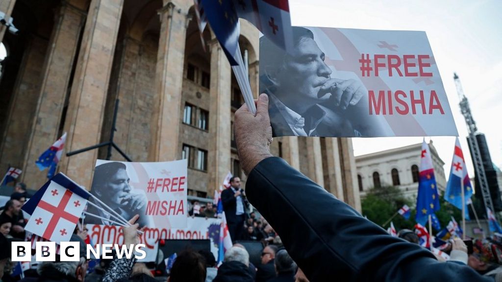 Mikheil Saakashvili Thousands take part in anti government mass rally in