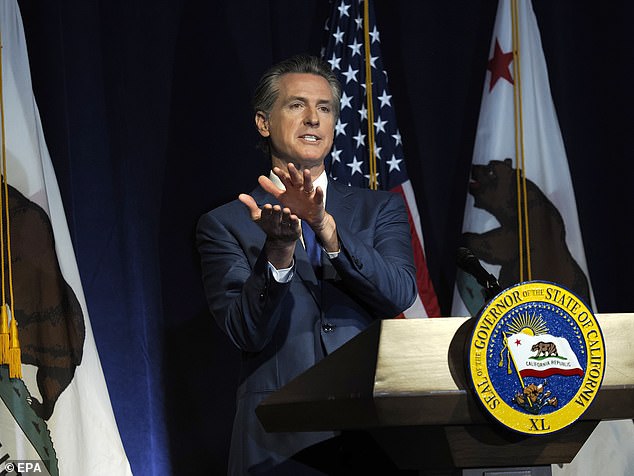 California Gov. Gavin Newsom said the state's budget deficit is expected to widen to nearly $32 billion, nearly $10 billion more than he forecast in January