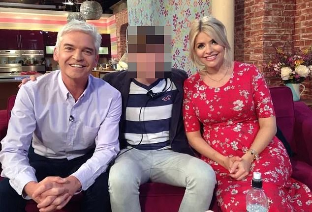 Old times: Schofield with Co-0 presenter Holly Willoughby and his former lover on the This Morning sofa