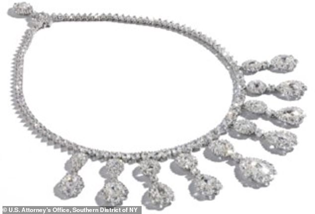 The robbers fled the store with at least three pieces of high-quality diamond jewelry, including a necklace weighing approximately 73 carats