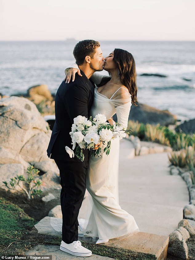 The couple wed in a romantic ceremony in Mexico in October 2021 and posted pictures of the lavish seaside wedding on their social media channels