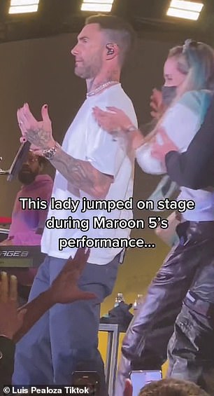 Whisked: The Maroon 5 singer looked visibly angry and shouted 