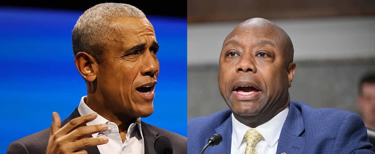 Barack Obama and Tim Scott argue about race