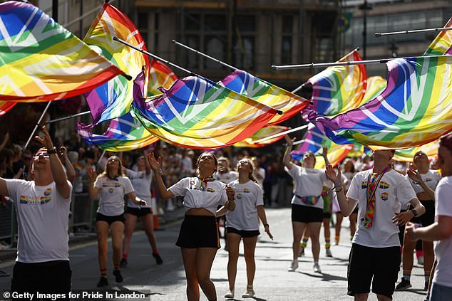 Pride: Although the BST Hyde Park Festival 2023 was not linked to Pride in London, the events took place on the same day (pictured the Pride in London parade).