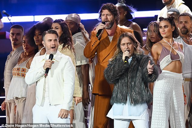 Hitmakers: The Man Band took to the stage surrounded by dancers for their headlining performance