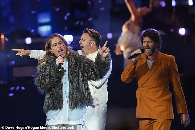 Take that!  Despite the departures of former members Jason Orange and Robbie Williams, the group is still going strong