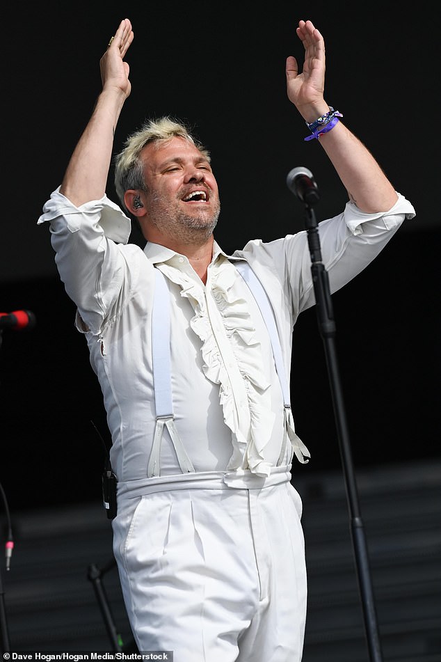 Pop Idol: Meanwhile, Will Young took the stage in an all-white outfit for his appearance at the event