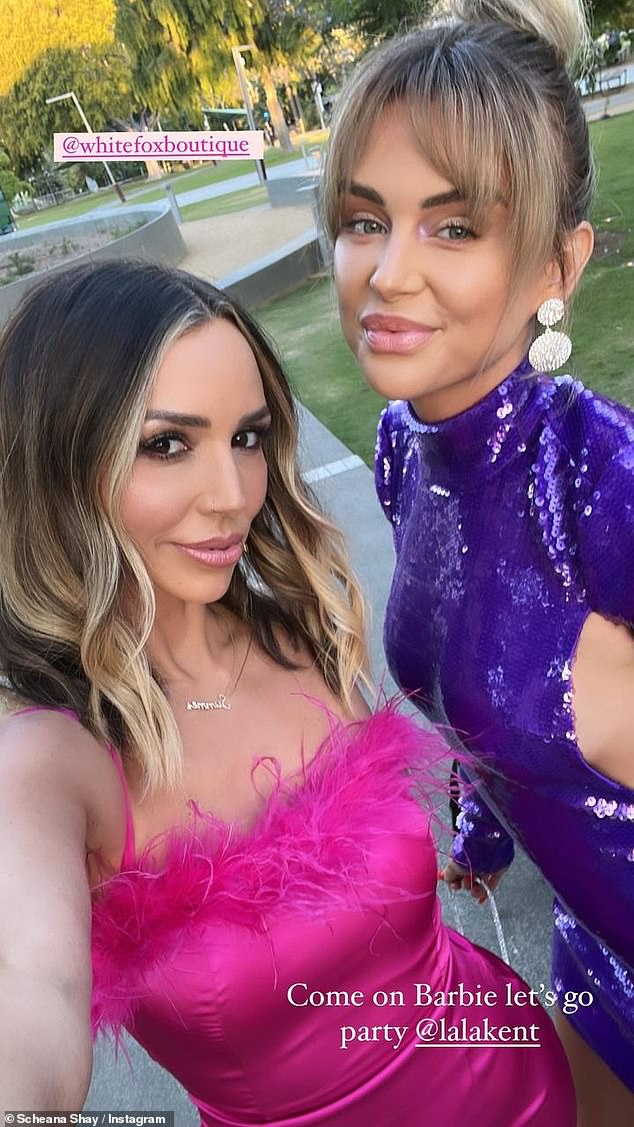 Lala and Schaena: Vanderpump was joined by Katie Maloney, Lala Kent, Scheana Shay and other reality show cast members to celebrate the final night at Pump