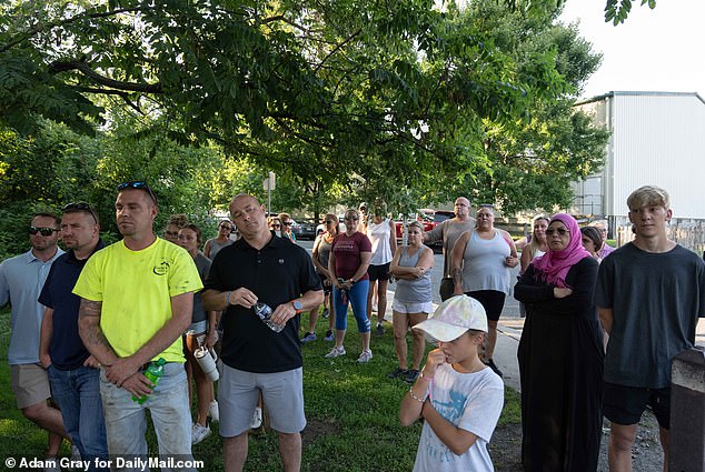 Locals were spotted Tuesday participating in a community walk along the Ma and Pa Trail in Bel Air during investigations