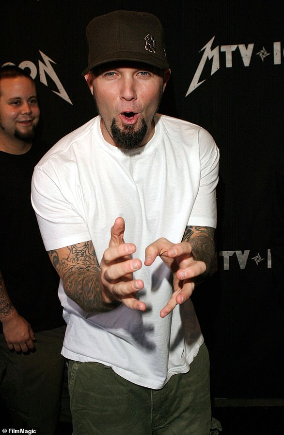 Conflicting statements: After splitting with Robson, Limp Bizkit frontman Fred Durst (pictured in 2003) claimed he dated Britney, although she denied they ever had a relationship;  seen in 2019