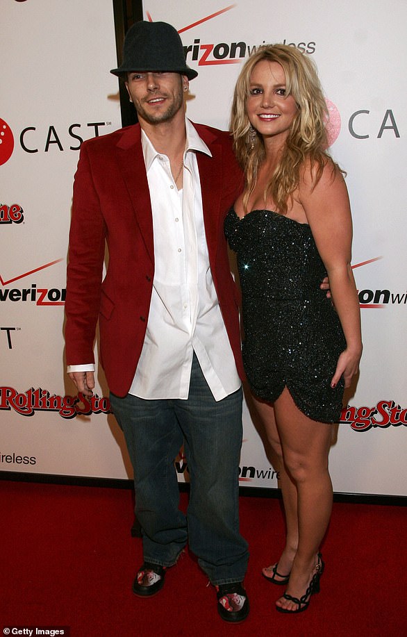 Marriage #2: Spears was married to her second husband Kevin Federline from 2004 to 2007.  In January 2008, she was committed to a psychiatric ward after refusing to give him back her sons Sean and Jayden (pictured in 2005).