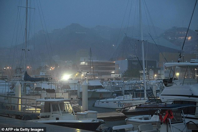 The port area of ​​Cabo San Lucas in Baja, Mexico, is preparing for the arrival of Hurricane Hilary on Saturday