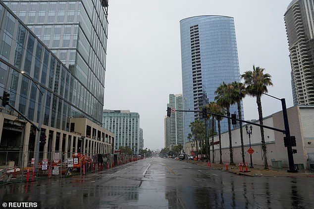 Terrifying images of empty streets offer a glimpse of the future as residents close their hatches to prepare for the treacherous weather